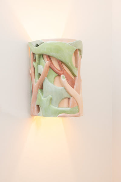 Applique RACINES (vert et rose)