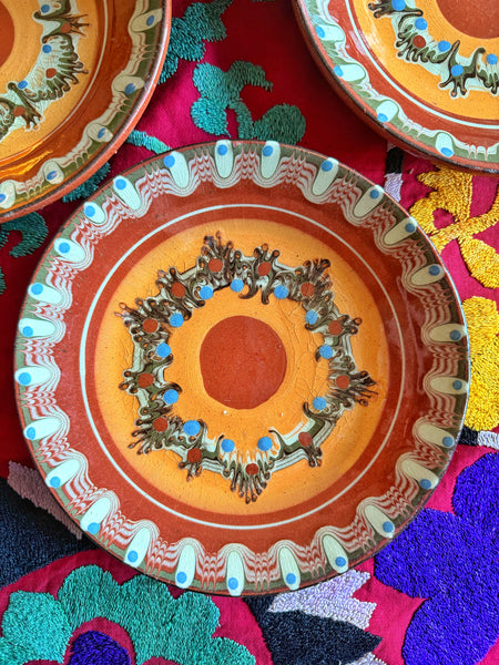 6 assiettes bulgares vintage