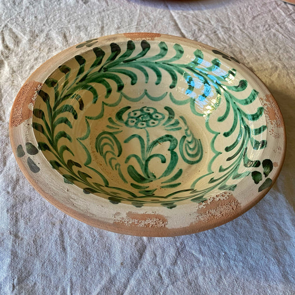 Saladier artisanal terre cuite vernissée