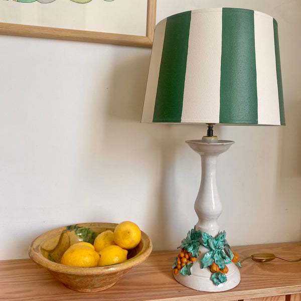 Lampe barbotine fruits