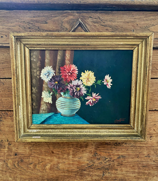 Tableau ancien bouquet