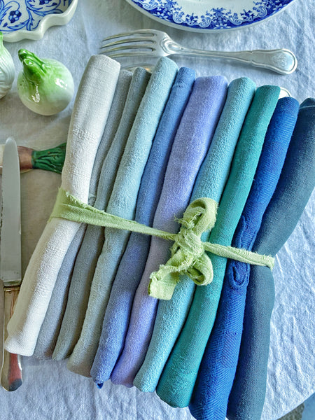 Lot « Embruns» 10 serviettes anciennes