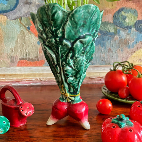 Vase radis barbotine