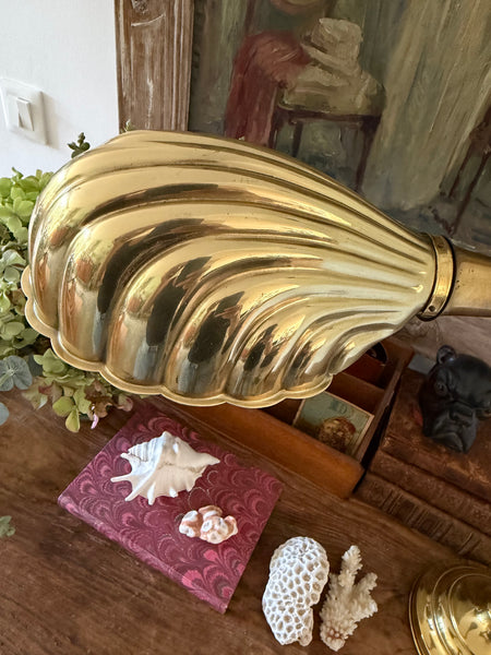 Lampe coquillage laiton