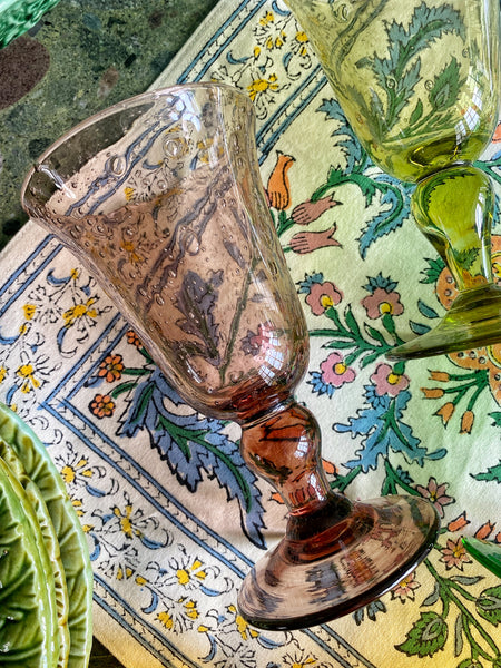 6 verres Biot verre soufflé