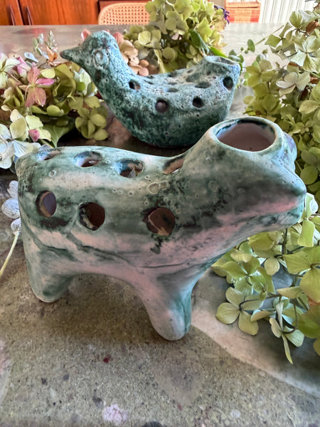 Pique fleur zoomorphe vintage