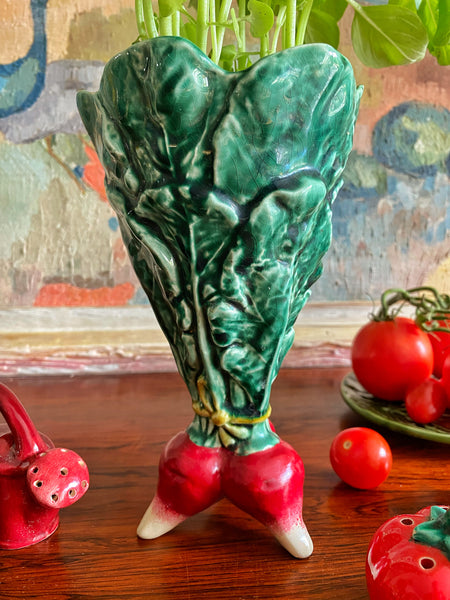 Vase radis barbotine