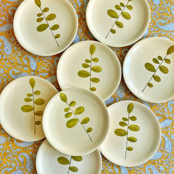 8 assiettes Niderviller modèle Acacia