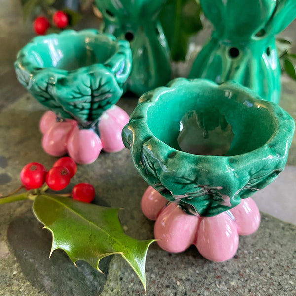 Paire de coquetiers anciens radis