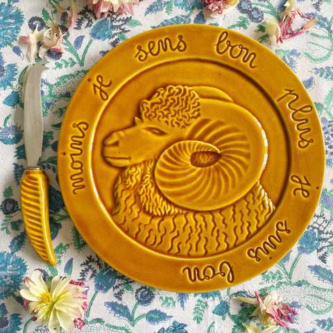 Plat à fromage Vallauris 1950