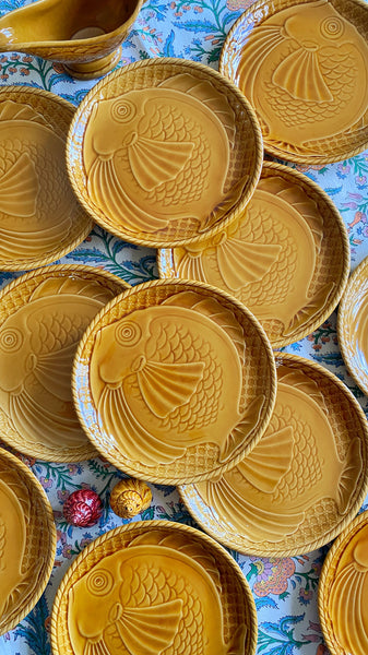 11 assiettes poisson Gien