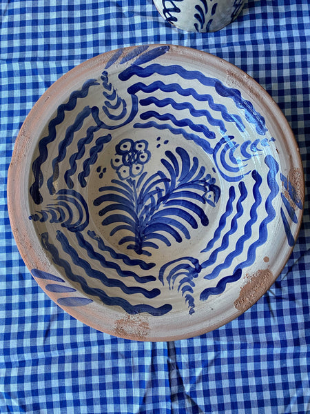 Saladier artisanal terre cuite vernissée