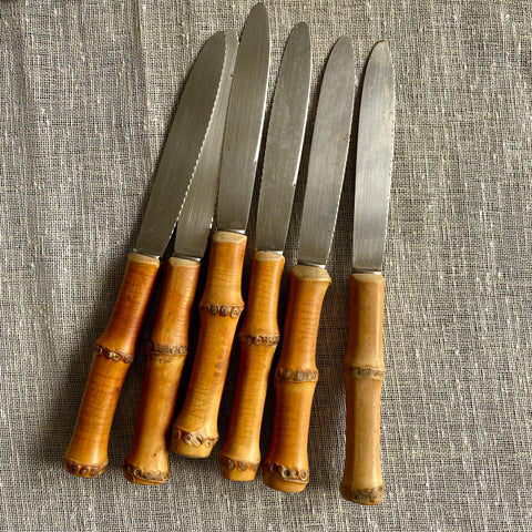 6 couteaux bambou