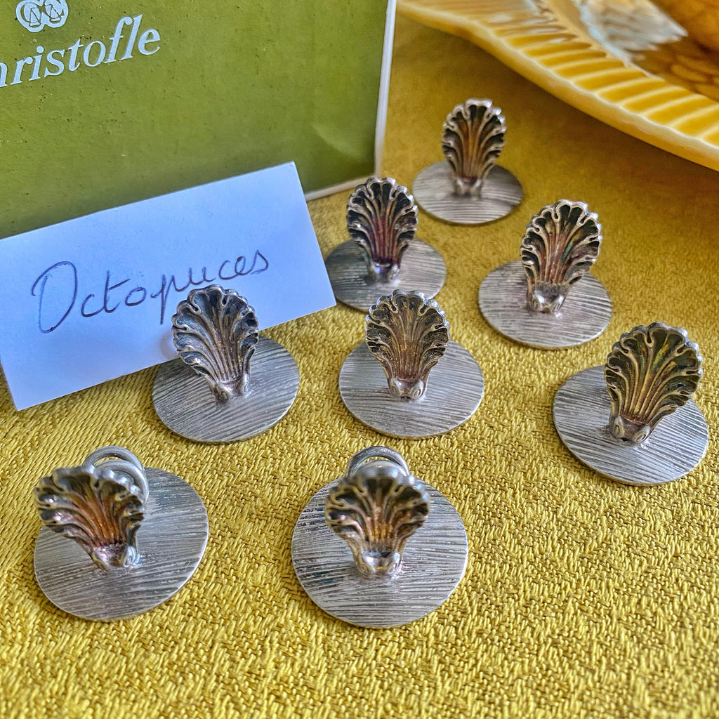 8 porte noms coquilles Christofle