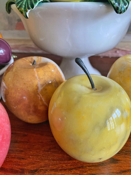 Ensemble 6 pommes en marbre