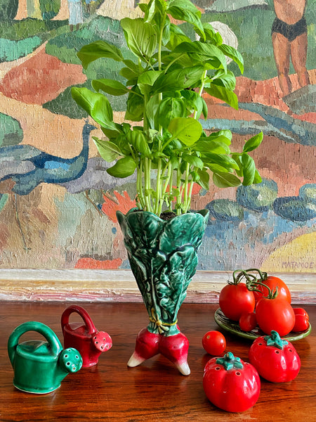 Vase radis barbotine