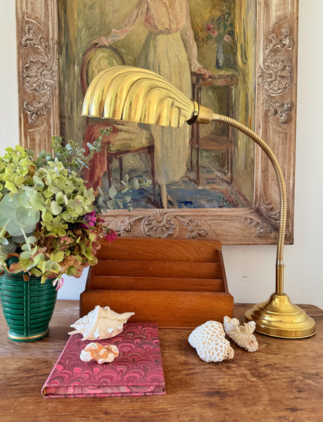 Lampe coquillage laiton