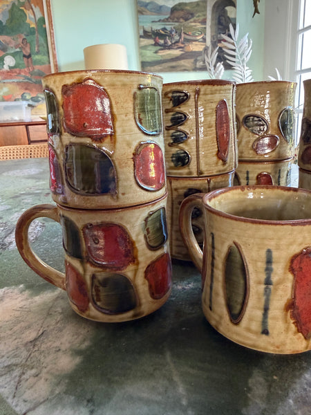 Lot de 10 tasses, céramique japonaise, 1960