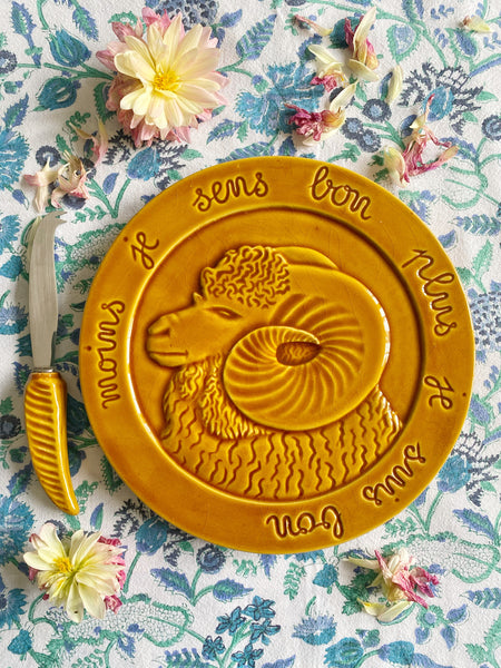 Plat à fromage Vallauris 1950