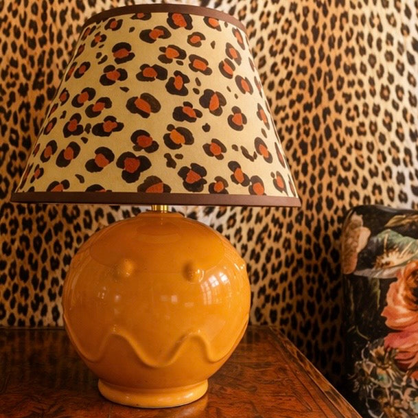 Lampe vintage léopard