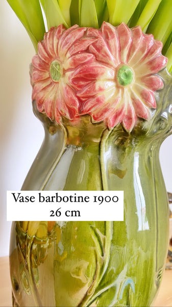 Vase debut XXeme barbotine