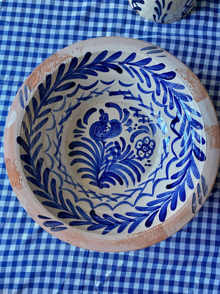 Saladier artisanal terre cuite vernissée