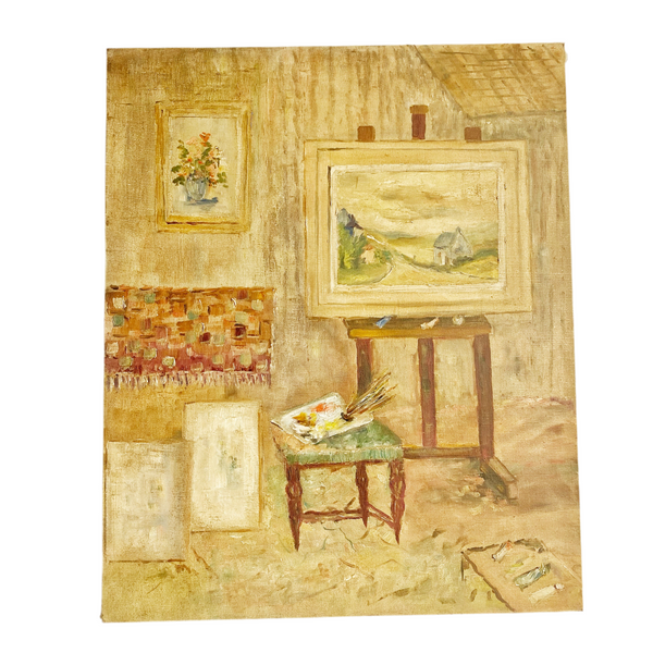 Huile sur toile atelier d’artiste