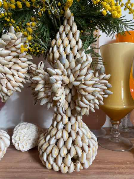 Vase bougeoir cauri
