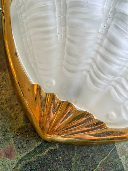 Paire d’appliques art deco coquillages