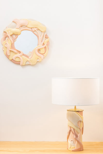 Miroir RACINES (crème et jaune)