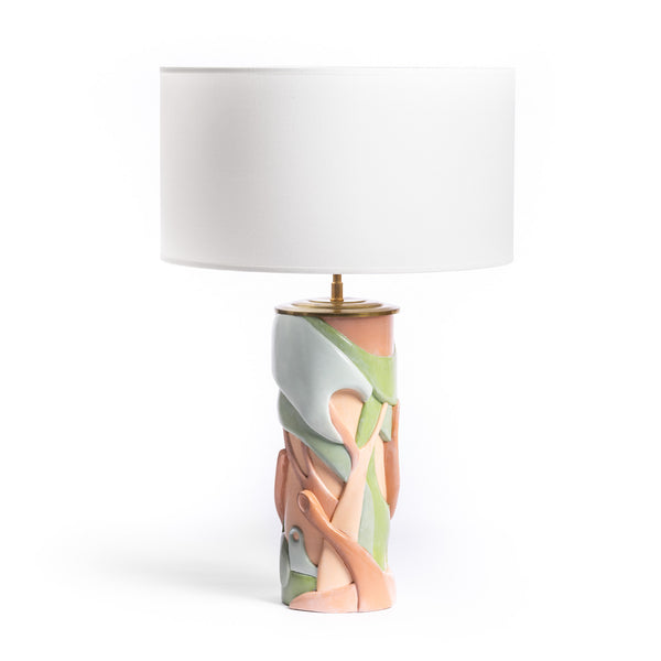 Lampe RACINES (vert et rose)