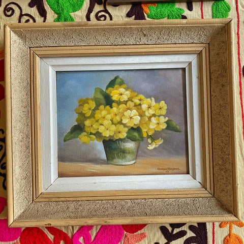 Nature morte bouquet de fleurs jaunes
