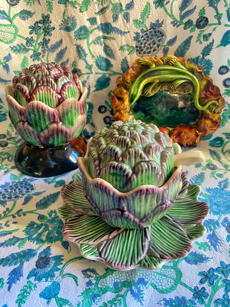 Pot artichaut en barbotine