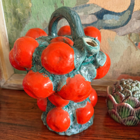 Cruche barbotine 1960 oranges