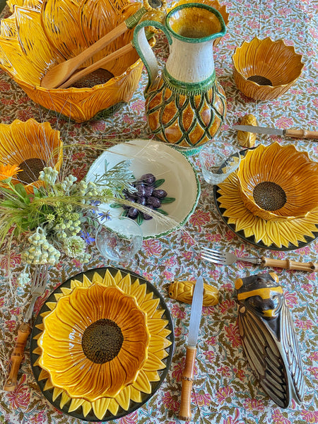 Grand saladier vintage tournesol