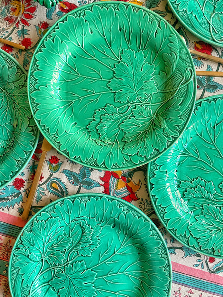 6 assiettes barbotine XIXe