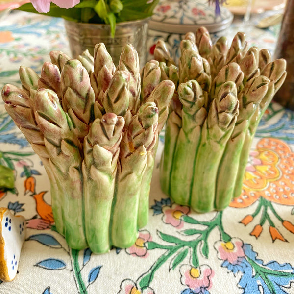 Saliere poivrière asperges céramique