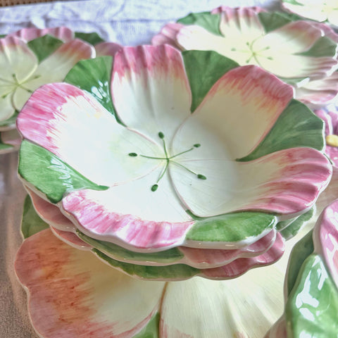 6 assiettes creuses fleurs