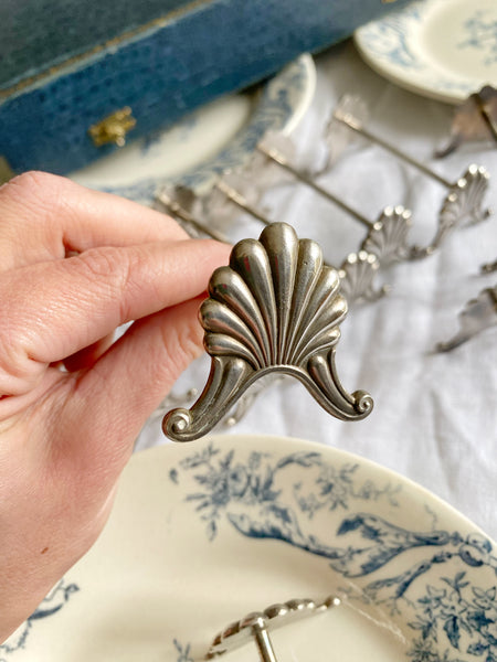 12 porte couteaux coquilles art deco