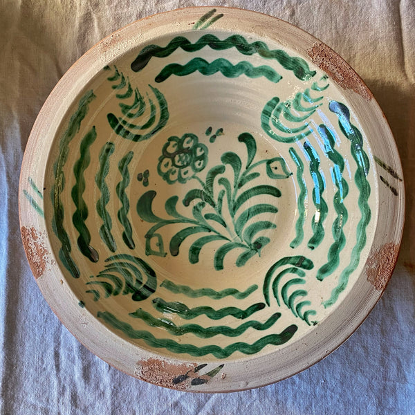 Saladier artisanal terre cuite vernissée