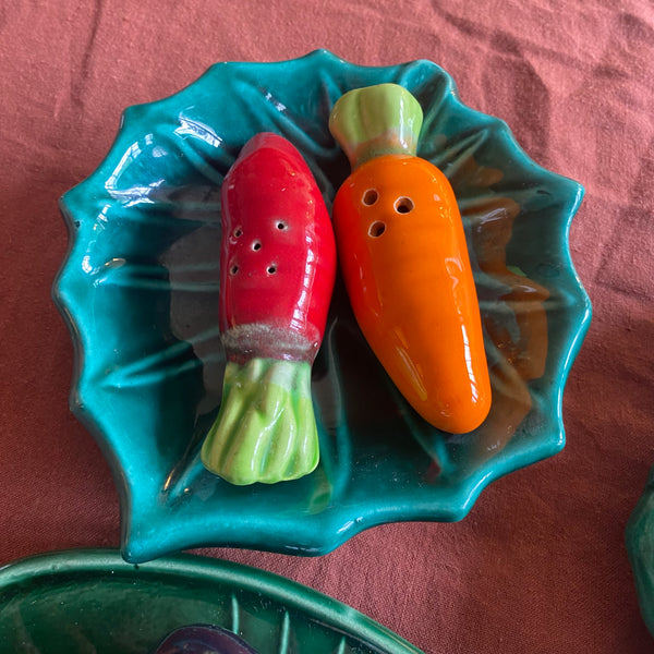 Salière poivrière vintage radis
