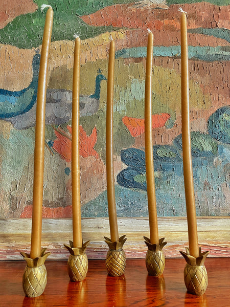 Ensemble 5 bougeoirs laiton