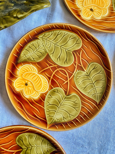 8 assiettes nénuphar Sarreguemines