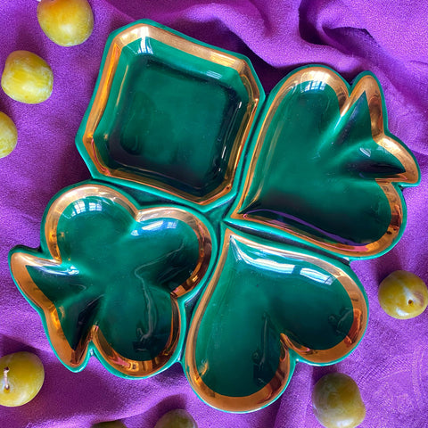 Plat jeux de cartes 1950
