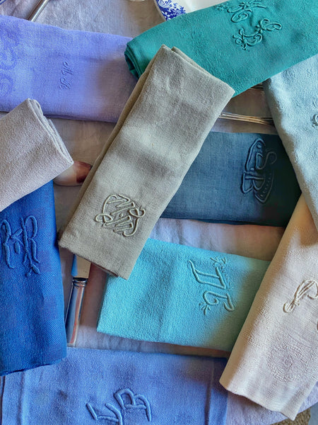 Lot « Embruns» 10 serviettes anciennes