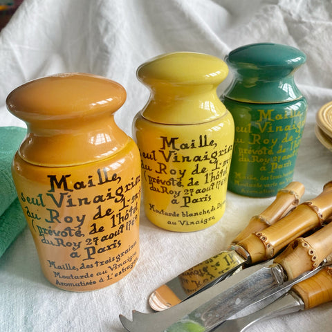 Trio de pots à moutarde anciens