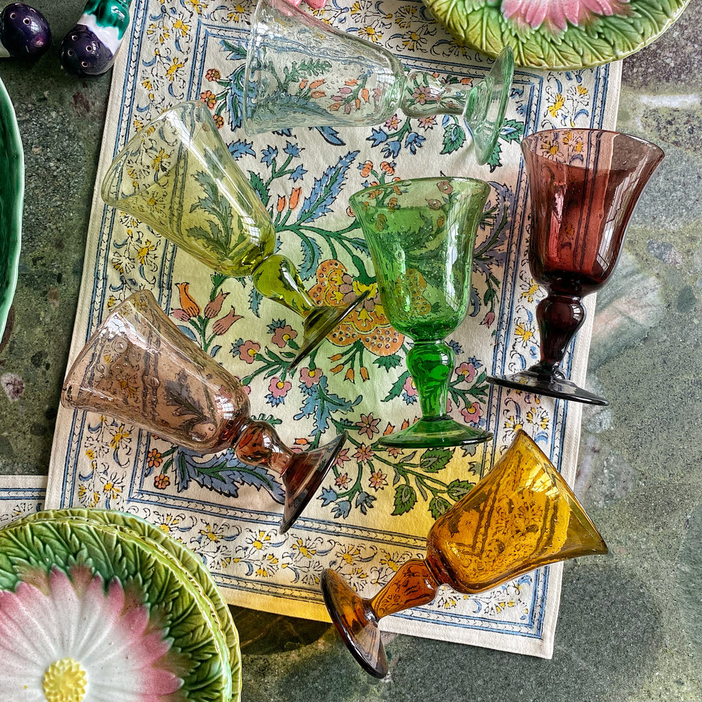 6 verres Biot verre soufflé
