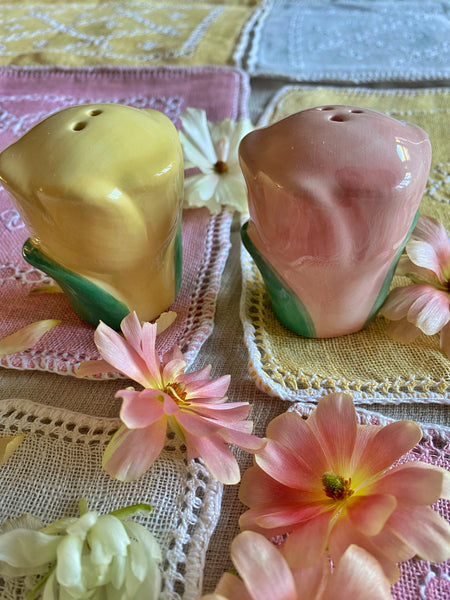 Saliere poivrière tulipes