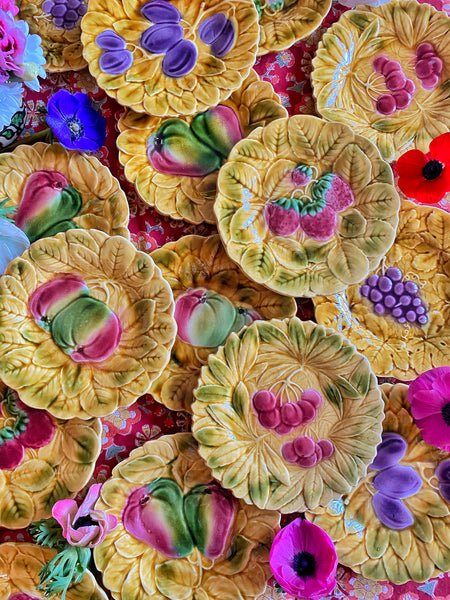 Lot de 12 assiettes barbotine Sarreguemines