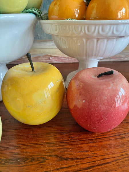 Ensemble 6 pommes en marbre